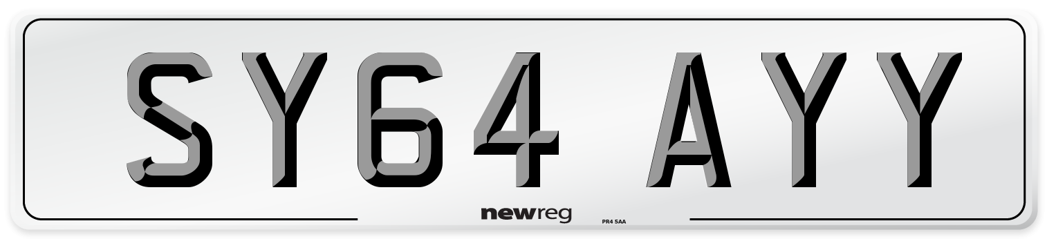 SY64 AYY Number Plate from New Reg
